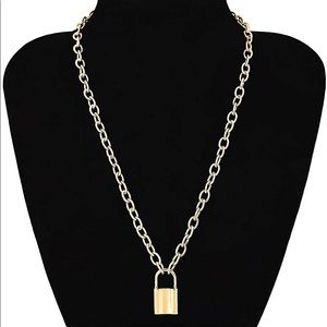 Gold Lock Necklace